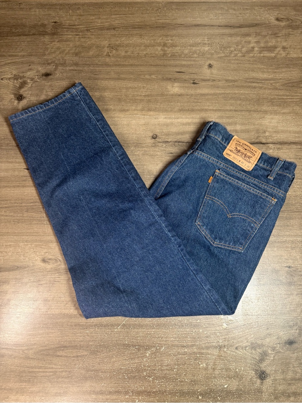 Vintage 1994 Levi’s 505 Orange Tab Jeans Mens 42x30 Straight Leg Blue Denim 90s